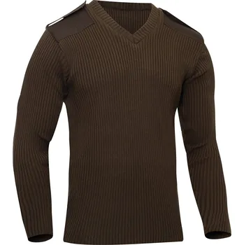 Pánský svetr Svetr US ACRYLIC výstřih do v HNĚDÝ Svetr US ACRYLIC výstřih do v HNĚDÝ vel. XL