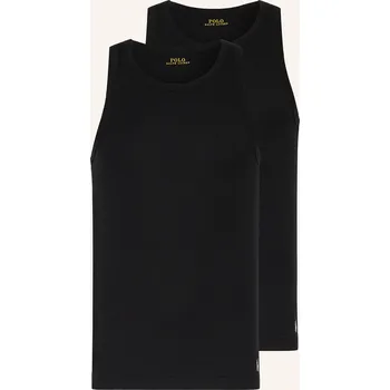 Pánské tričko Polo Ralph Lauren Pánský Nátělníky, 2 Kusy V Balení, černá, 54