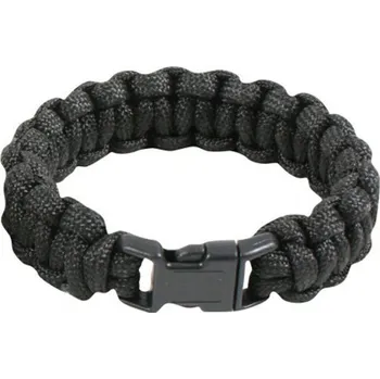 Vybavení pro přežití Náramek SURVIVAL PARACORD ČERNÝ Náramek SURVIVAL PARACORD ČERNÝ vel. 7