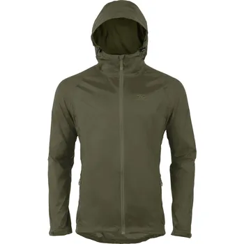 Pánská větrovka HIGHLANDER Bunda STOW GO voděodolná s kapucí skladná ZELENÁ