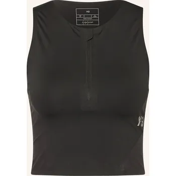 Y-3 Dámský Cropped Top Run, černá, 38
