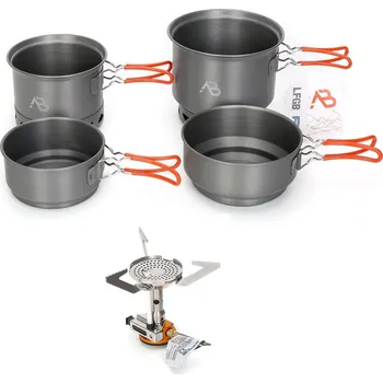 Kempingové nádobí AB Sada nádobí kempingová s vařičem STAR X1