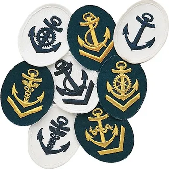 Sportovní střelba Armáda NVA/DDR Nášivka námořních jednotek NVA Obermaat ovál s kotvou V BÍLÁ