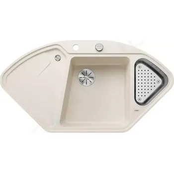 Granitový dřez Blanco Delta II Silgranitový dřez, 1042x560 mm, s ovládáním odtoku a příslušenstvím, InFino, jemná bílá, 527056