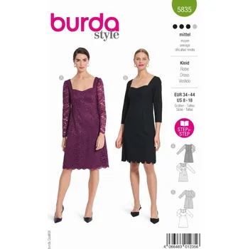 Nit Tištěný střih elegantní šaty, krajkové šaty