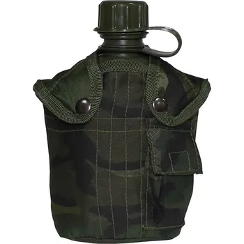 Láhev MFH Láhev polní US nylonový potah 1L WOODLAND