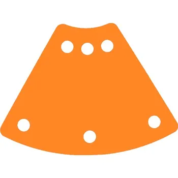 Plovací deska Plavecký ponton VÝSEČ 1040x700x38, oranžová