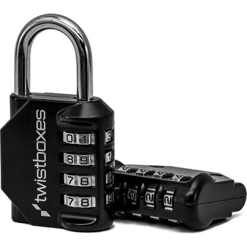 Zámek na kolo TWISTBOXES Sada zámků Twistboxes (2 ks) ČERNÁ