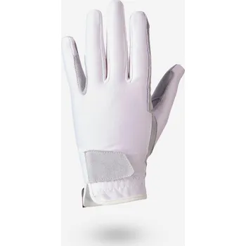 FOUGANZA Dětské jezdecké rukavice Basic bílé 12 LET