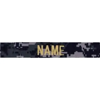 Nášivka MILITARY RANGE Nášivka jmenovka "NAME" zlatá niť DIGITAL NAVY
