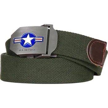 Módní doplněk Opasek USAF WWII plátěný ZELENÝ Opasek USAF WWII plátěný ZELENÝ vel. 130