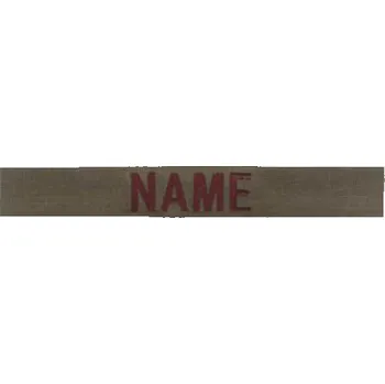 MILITARY RANGE Nášivka jmenovka 3x "NAME" hnědá nit OLIV