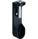 Walteco Držák oválné šatní tyče 30x15mm s vrchním montážním otvorem vč. šroubu, černý, 2 ks