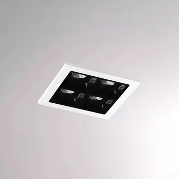 Molto Luce Směrovatelné zabudované LED svítidlo Liro R Teplota chromatičnosti / Stmívání: 2700 Kelvinů / Stmívatelné DALI, Barevná varianta: Bílá / Černá, Úhel vyzařování: 30° 472-30013560 / 24-151403