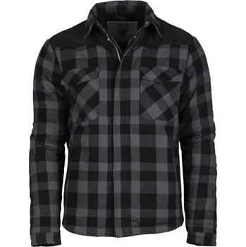 Pánská móda MIL-TEC® Košile LUMBER se zipem zateplená ČERNÁ/ŠEDÁ