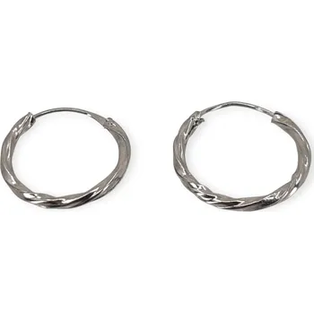 Náušnice Stříbrné náušnice kruhy Kosa – Ag 925/1000, rhodiované, Ø 1,80 cm, ≤ 1,64 g