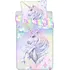 Povlečení Jerry Fabrics Unicorn Pastel Rainbow 140 x 200, 70 x 90 cm zipový uzávěr