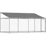 Klec pro psy se střechou a dvířky šedá…