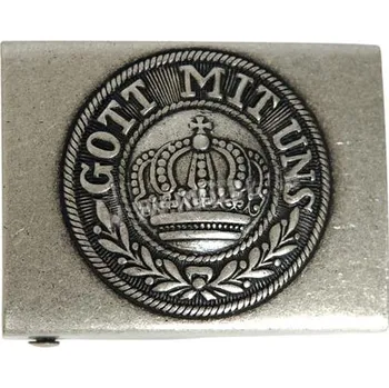 Opasek MIL-TEC® Přezka na opasek "GOTT MITT UNS" PRUSKÁ ŠEDÁ