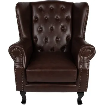 Křeslo Hnědé křeslo ve stylu Chesterfield - 82*74*102 cm