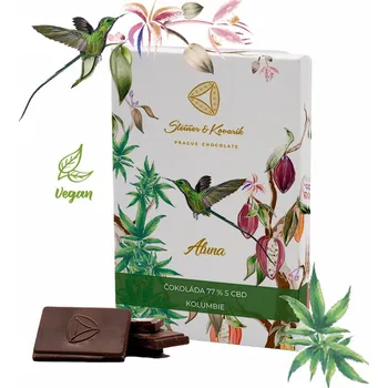 Čokoláda Aluna - hořká čokoláda 77% s CBD, 70g