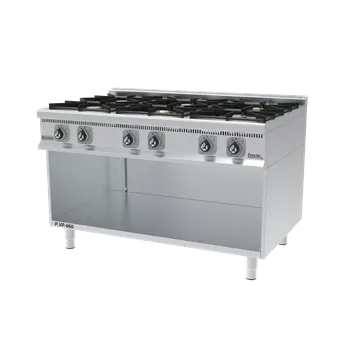 Sporák GastroHaal P.VP-960 Plynový sporák s podstavcem - vařidlo, 6x hořáky (Practic, Plynový 6 hořákový sporák - vařidlo s podstavcem - P.VP-960)