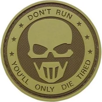 Nášivka TRU-SPEC Nášivka DON T RUN - GHOST velcro