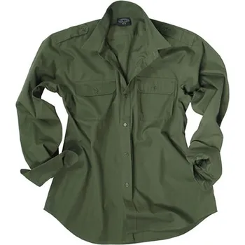 Pánská košile MIL-TEC® Košile polní na knoflíky rip-stop ZELENÁ