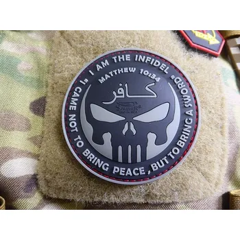 Nášivka JACKETS TO GO Nášivka INFIDEL PUNISHER plast RANGER GREEN/ČERNÁ