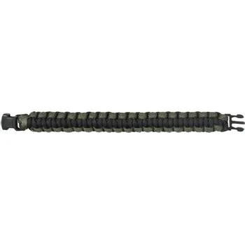 Vybavení pro přežití Náramek SURVIVAL PARACORD OLIV-ČERNÝ Náramek SURVIVAL PARACORD OLIV-ČERNÝ vel. 8