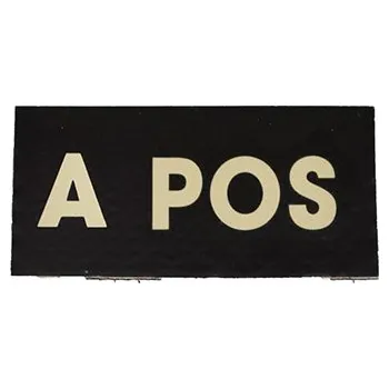 Nášivka MILITARY RANGE Nášivka IFF IR krevní skupina VELCRO A POS ČERNÁ