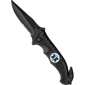 kapesní nůž MIL-TEC® Nůž zavírací s klipsnou a řezákem RESCUE EMS