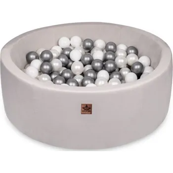 Suchý bazén Baby Nellys Velvet bazén pro děti 90 x 30 cm + 200 ks míčků