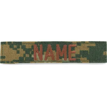 Příslušenství pro sportovní střelbu MILITARY RANGE Nášivka jmenovka "NAME" 12,5 cm VELCRO MARPAT - DIGITAL WOODLAND