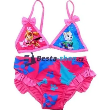 Dívčí oblečení Dívčí dvoudílné plavky Tlapková patrola růžová