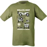 Triko dětské WILLYS JEEP ZELENÉ Triko dětské WILLYS JEEP ZELENÉ vel. 5-6