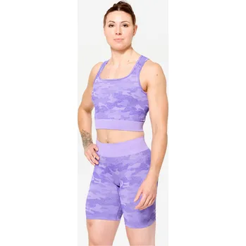 Pánské tričko DOMYOS Dámský fitness Crop top L FIALOVÁ