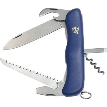 Sebeobrana MIKOV Nůž 6/AK zavírací s pojistkou NEREZ střenka PLAST MODRÝ