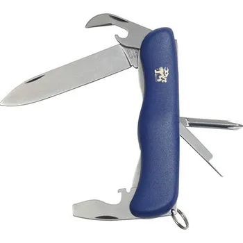 Sebeobrana MIKOV Nůž 5/BK zavírací s pojistkou NEREZ střenka PLAST MODRÝ