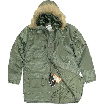 Bunda US pilotní typ N-3B dlouhá ZELENÁ Bunda US pilotní typ N-3B dlouhá ZELENÁ vel. XXL