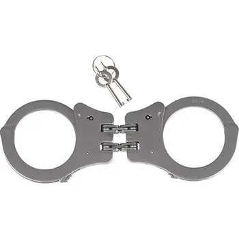 Pouto MIL-TEC® Pouta policejní DOUBLE LOCK pevná STŘÍBRNÁ