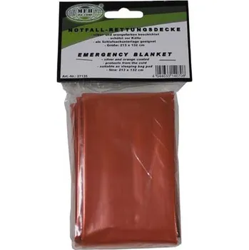 Vybavení pro přežití MFH Folie EMERGENCY ALU ORANŽOVO / STŘÍBRNÁ