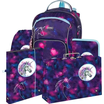 Oxybag Školní batoh OXY GO Unicorn, 5dílný set