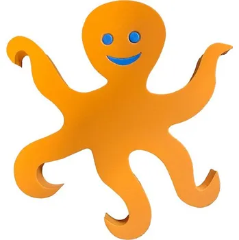 Plovací deska Plavecká deska CHOBOTNIČKA 400x400x38mm, oranžová