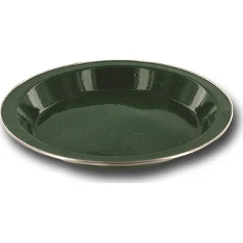 Talíř HIGHLANDER Talíř plechový hluboký smaltovaný ZELENÝ