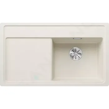 Granitový dřez Blanco Zenar 45 Silgranitový dřez, 848x498 mm, s ovládáním odtoku, InFino, jemná bílá, 527180