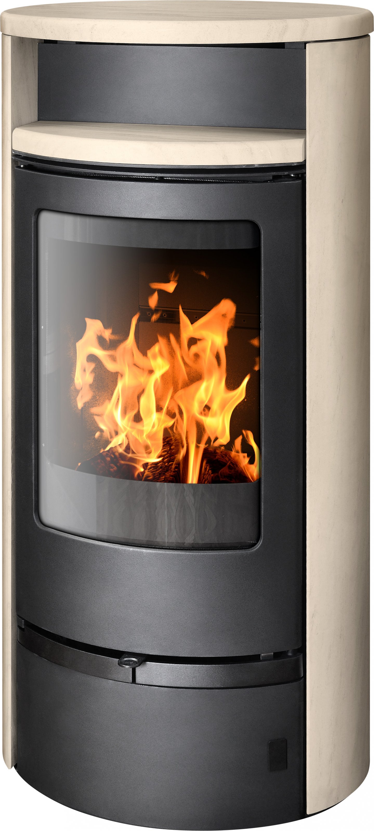 Krbová kamna na dřevo ABX Polar 5 kW, litina, cream 404915