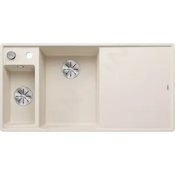Granitový dřez Blanco Axia III 6 Silgranitový dřez, 990x500 mm, s ovládáním odtoku a příslušenstvím, InFino, jemná bílá, 527048