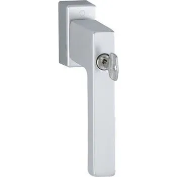 Okenní klika HOPPE okenní klika zamykatelná TOULON, čtyřhran 7 x 32-42 mm, stříbrný elox