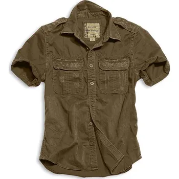 Pánská košile Košile RAW VINTAGE s krátkým rukávem HNĚDÁ Košile RAW VINTAGE s krátkým rukávem HNĚDÁ vel. S